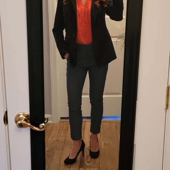 00P LOFT The Skinny Dark Blue Denim Business Pants - Picture 7 of 7